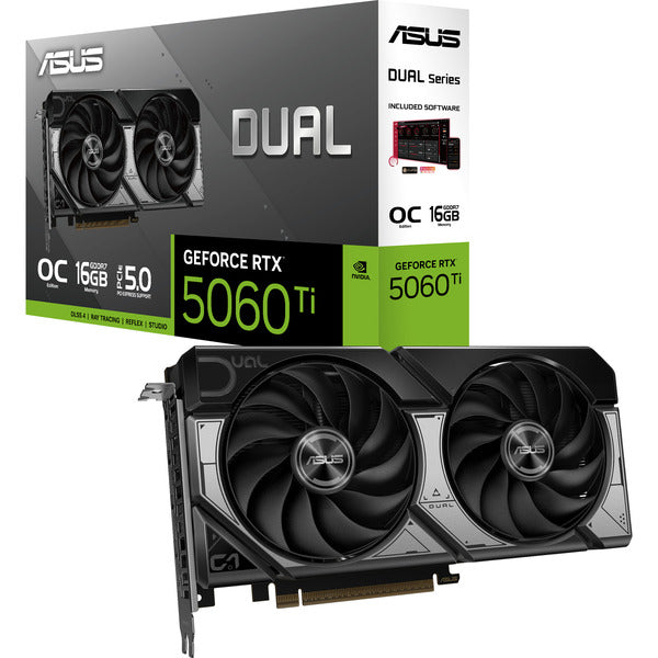Asus GeForce RTX 5060 Ti DUAL OC 16GB (schwarz, DLSS 4, 3x DisplayPort, 1x HDMI 2.1)