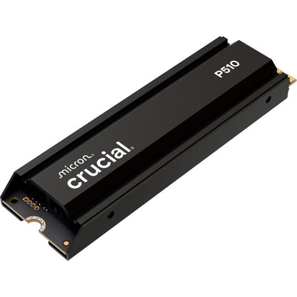 Crucial P510 2 TB mit Kühlkörper (schwarz, PCIe 5.0 x4, NVMe, M.2 2280)