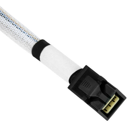 Silverstone Technology Adapterkabel SST-CPS05-RE, mini-SAS SFF 8643 > 4x SATA (hellblau, 60cm)