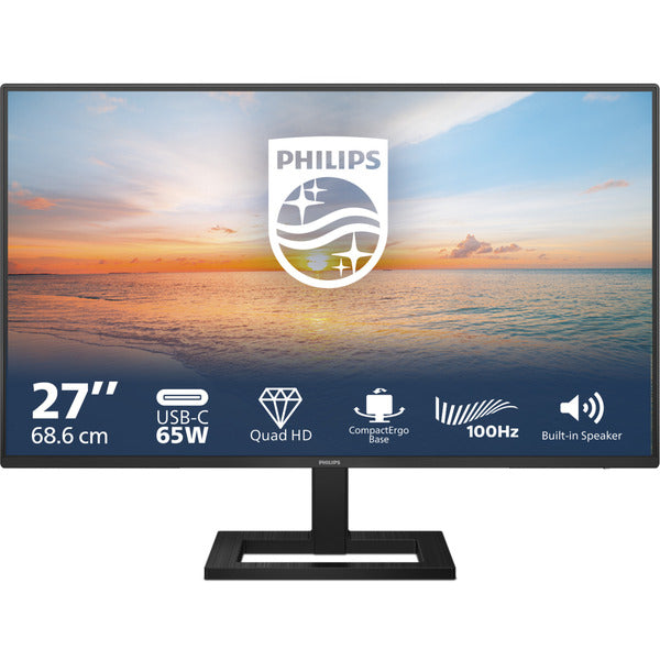 Philips 27E1N1600AE (68.6 cm (27 Zoll), schwarz, QHD, IPS, HDMI, USB-C, USB-Hub, Lautsprecher, 100Hz Panel)