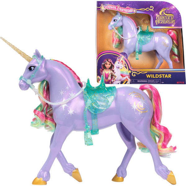 Spinmaster Unicorn Academy - Einhorn Wildstar (28 cm groß, mit echter Mähne und Schweif)