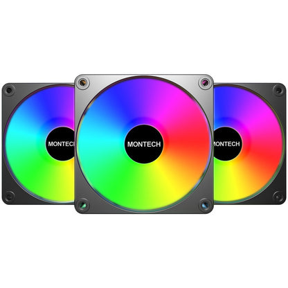 Montech GF120R V2 ARGB (Μαύρο/Άσπρο, 3τμχ, Αντεστραμμένο, 120 mm)