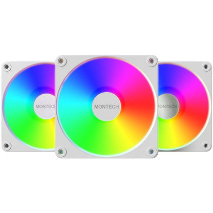 Montech GF120R V2 ARGB (λευκό/λευκό, 3 τεμάχια, Reverse, 120 mm)