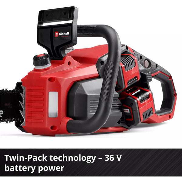Einhell Professional Akku-Kettensäge GP-LC 36/40 Li BL-Solo, 36Volt (2x18V) (rot/schwarz, ohne Akku und Ladegerät)