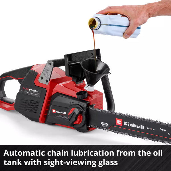 Einhell Professional Akku-Kettensäge GP-LC 36/40 Li BL-Solo, 36Volt (2x18V) (rot/schwarz, ohne Akku und Ladegerät)