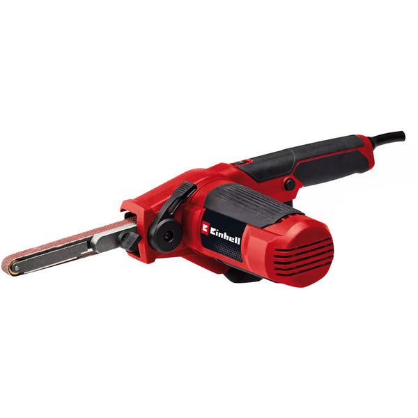 Einhell Bandfeile TC-BF 500 E (rot/schwarz, 500 Watt, inkl. 6-teiliges Schleifbandset)