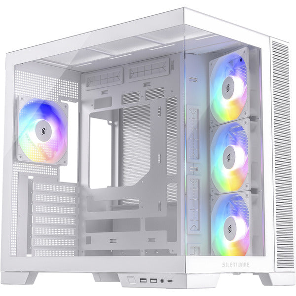 Silentware View A-RGB (White, Tempered Glass x2)
