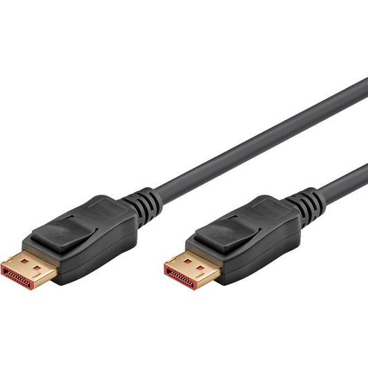 Goobay DisplayPort 2.1 Καλώδιο, πιστοποιημένο, 16K @ 60Hz, 80 Gbit/s (μαύρο, 1 μέτρο, πιστοποίηση VESA)