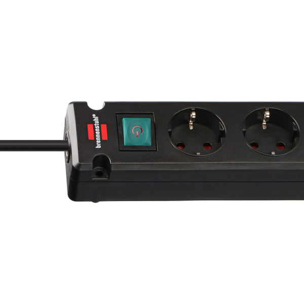 Brennenstuhl Bremounta Steckdosenleiste 5-fach, 2x USB-C (schwarz, 3 Meter Kabel, 2x USB, mit Sicherheitsschalter)