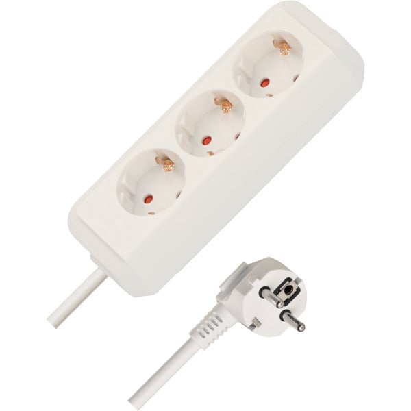 Brennenstuhl Eco-Line Steckdosenleiste 3-fach (λευκή, 5 Μέτρα Καλώδιο)