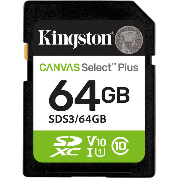 Kingston Canvas Select Plus 64 GB SDXC (UHS-I U1, Class 10, V10)