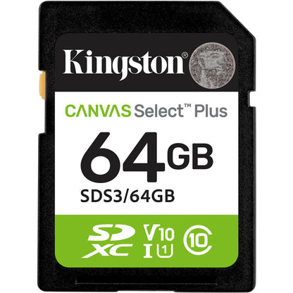 Kingston Canvas Select Plus 64 GB SDXC (UHS-I U1, Class 10, V10)