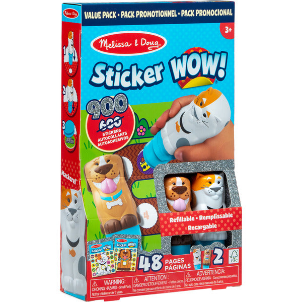 Spinmaster Melissa & Doug - Sticker WOW! Sticker-Stempelset 2er-Pack Tiere