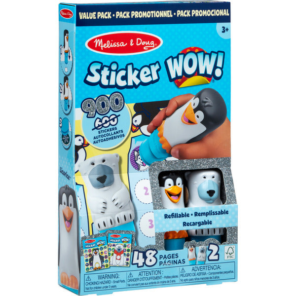 Spinmaster Melissa & Doug - Sticker WOW! Sticker-Stempelset 2er-Pack Winter