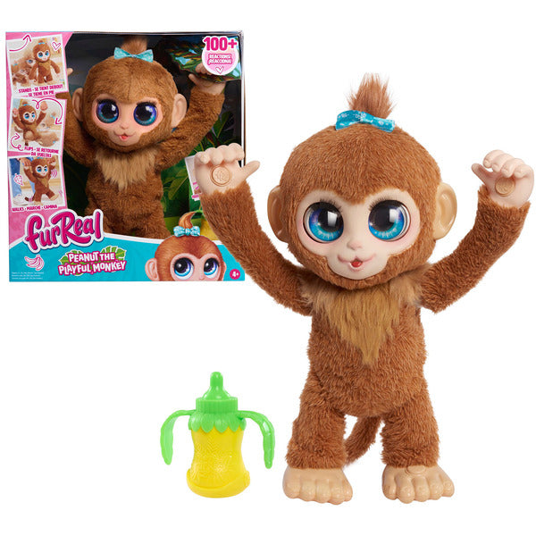 Just Play furReal Peanut laufender Affe mit Bewegungs- und Soundfunktion
