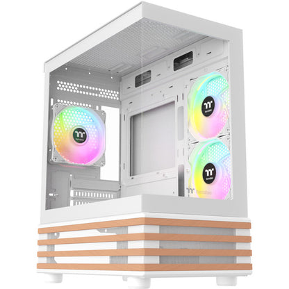 Thermaltake View 170 WS ARGB (άσπρο/ξύλο, Σαρκωμένο Γυαλί x 2, Ξύλινη Δομή)