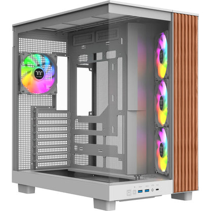 Thermaltake View 380 XL WS ARGB (λευκό/ξύλο, Tempered Glass x 2, ξύλινη υφή)
