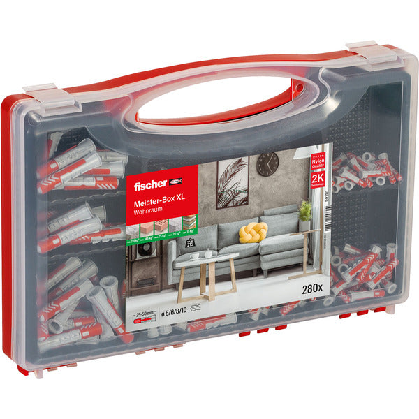 Fischer Meister-Box XL Wohnraum  (hellgrau/rot, 280-teilig)
