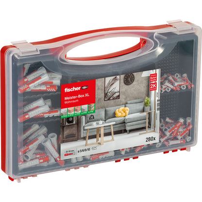 Fischer Meister-Box XL Wohnraum  (hellgrau/rot, 280-teilig)