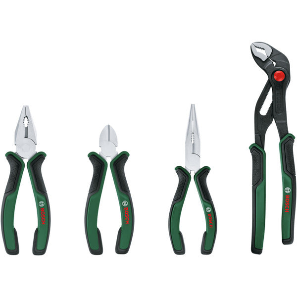 Bosch Powertools Zangen-Set 1600A02W7K, 4-teilig (grün/schwarz)