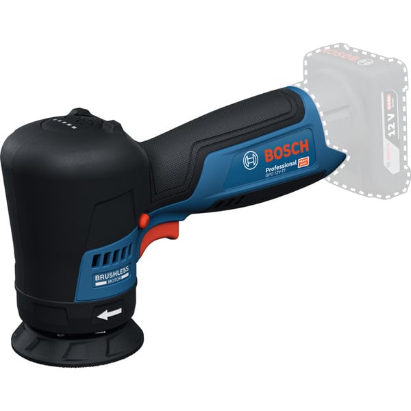 Bosch Powertools Akku-Poliermaschine GPO 12V-77 Professional solo, 12Volt (blau/schwarz, ohne Akku und Ladegerät)