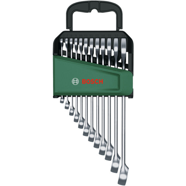 Bosch Powertools Ring-/Maulschlüssel Set, 12St (Mit Organizer)