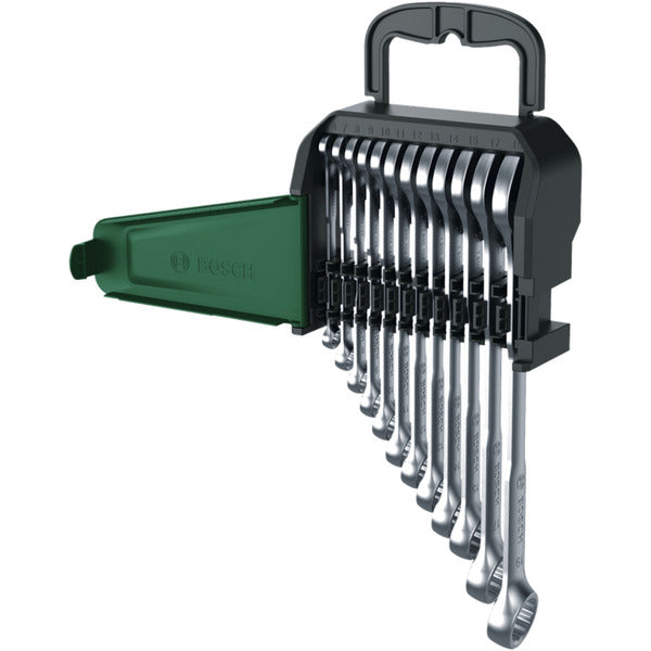 Bosch Powertools Ring-/Maulschlüssel Set, 12St (Mit Organizer)