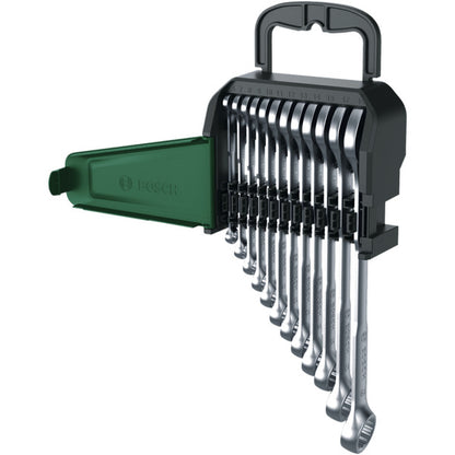 Bosch Powertools Ring-/Maulschlüssel Set, 12St (Mit Organizer)