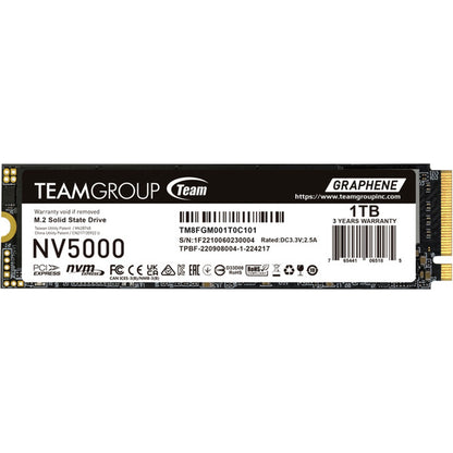 Team Group NV5000 1 TB (PCIe 4.0 x4 NVMe | M.2 2280 | Graphen-Kühlkörper)