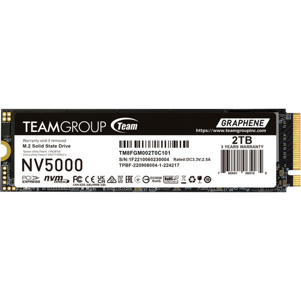 Team Group NV5000 2 TB NVMe SSD με Γραφενίου Ψύκτρα