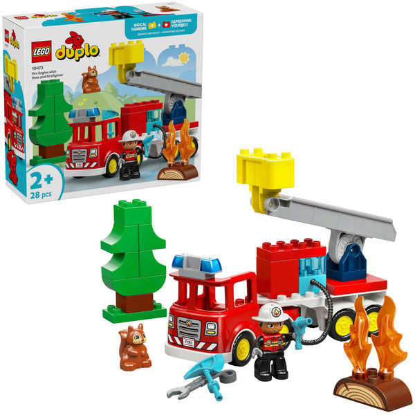 LEGO 10473 DUPLO Town Löschauto mit Schlauch und Feuerwehrmann