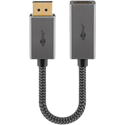 Goobay Plus DisplayPort > HDMI Adapterkabel, 8K @ 60Hz (grau, 20cm, 32 Gbit/s)