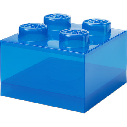 Room Copenhagen LEGO Storage Brick 4 Top Lid Glitter (Blue/Transparent)