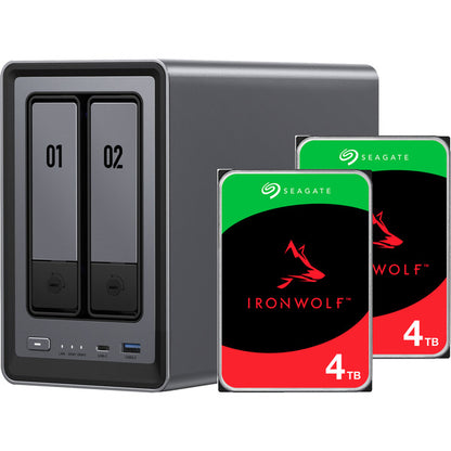Ugreen DXP2800 + 2x 4 TB Seagate IronWolf HDD Bundle