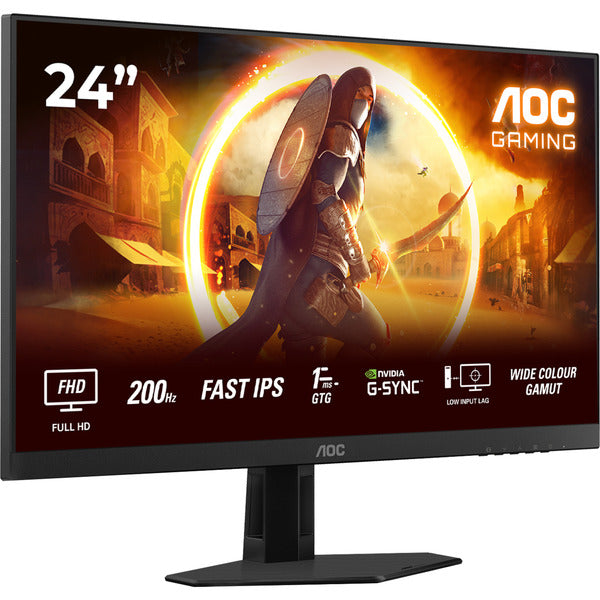 AOC 24G4HRE (60.5 cm (23.8 Zoll), schwarz/rot, FullHD, Fast-IPS, HDR10, HDMI, DP, 200Hz Panel)