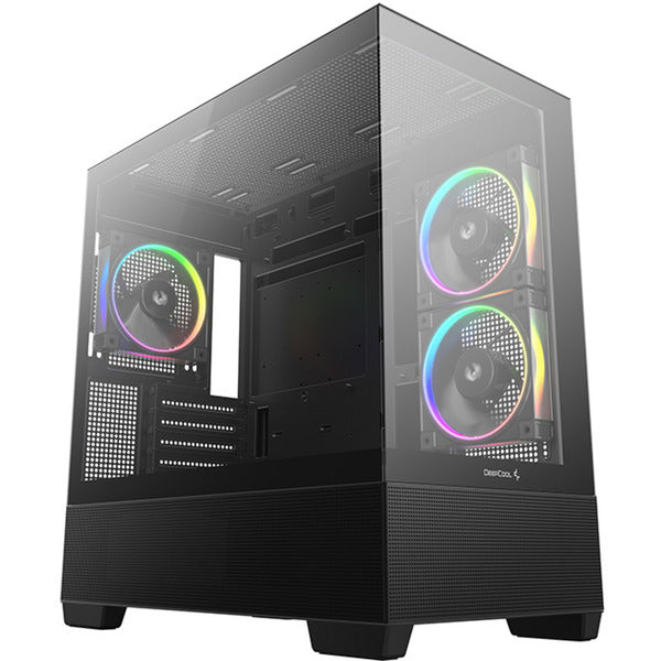 Deepcool CG380 3F (μαύρο, tempered glass x 2)