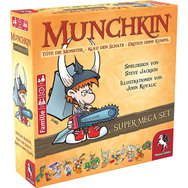 Pegasus Munchkin Fantasy Super-Mega-Set (Basisspiel inkl. 1 Erweiterung)