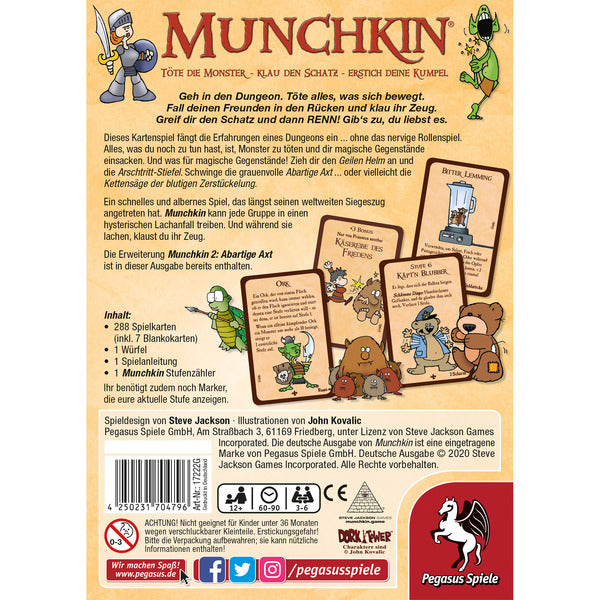 Pegasus Munchkin 1+2 (Basisspiel inkl. 1 Erweiterung)