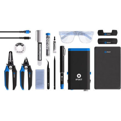 Σετ Εργαλείων Κολλήσεως Σειράς iFixit Fixhub Power (μαύρο/μπλε, 100 Watt, USB-C, Σταθμός Ενέργειας)