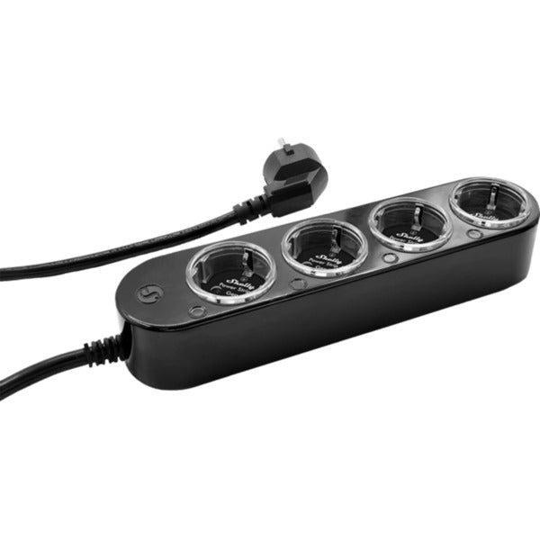 Shelly Power Strip 4 Gen4 (Black, 1.5 Meter Cable, with Energy Measurement)