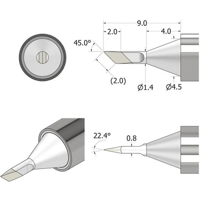 iFixit FixHub Lötspitze messerförmig 1,4 mm (silber)