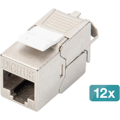 Digitus CAT 6A Keystone Modul geschirmt werkzeugfrei 12 Stk.