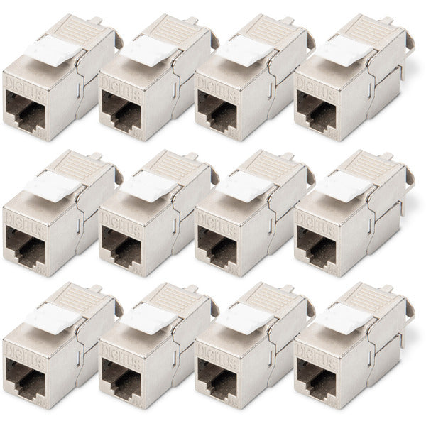 Digitus CAT 6A Keystone Modul geschirmt werkzeugfrei 12 Stk.