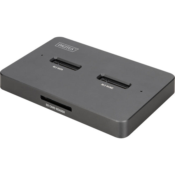Digitus Dual M.2 NVMe SSD Docking Station (Black, USB-C, M.2 SSD Support, SD-E)
