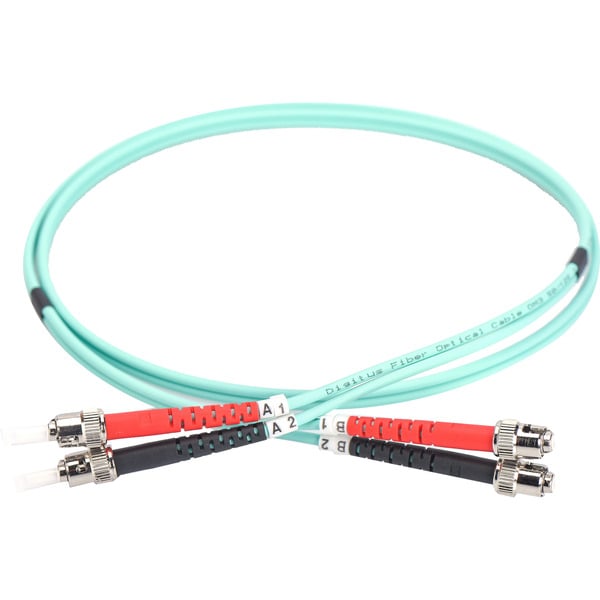 Digitus LWL Patchkabel, Duplex, ST > ST Stecker, Multimode OM3 (τυρκουάζ, 10 Μέτρα)