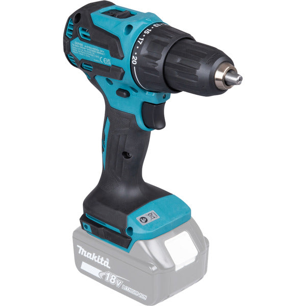 Makita Cordless Hammer Drill Driver DHP490Z, 18 Volt (Blue/Black, Battery and Charger Not Included)