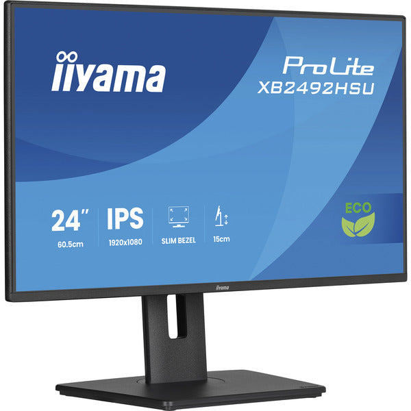 Iiyama Prolite XB2492HSU-B1 (60.5 cm (24 Zoll), schwarz (matt), FullHD, IPS, HDMI, DP, USB-Hub, Verstellbarer Standfuß, 120Hz Panel)