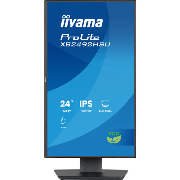 Iiyama Prolite XB2492HSU-B1 (60.5 cm (24 Zoll), schwarz (matt), FullHD, IPS, HDMI, DP, USB-Hub, Verstellbarer Standfuß, 120Hz Panel)