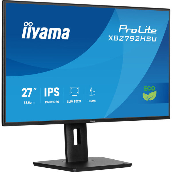 Οθόνη Iiyama Prolite XB2792HSU-B1 68,6 εκ. (27 ίντσες), ματ μαύρη, FullHD, IPS, HDMI, DisplayPort, USB-Hub, Ρυθμιζόμενη Βάση, 120Hz