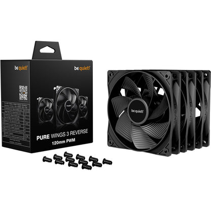Be quiet Pure Wings 3 120mm PWM Reverse 3-Pack (schwarz, 3er-Pack, 120 mm)